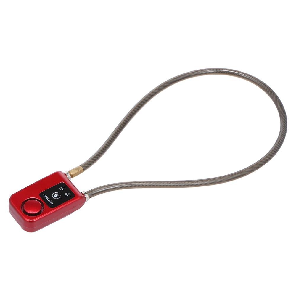 Lock 80CM Steel Cable Anti Theft Alarm Lock Phone APP Control Smart Lock for Bicycle Motorcycle Gate Lock IP55 Waterproof