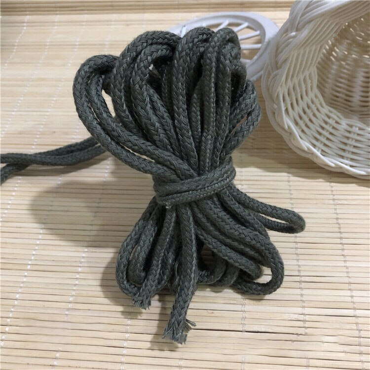 Meetee 20M 5mm gewebte Baumwolle Seil 16 Stränge Feste Schnur für Hosen Taille Starken Seil Bekleidungs Handtasche DIY handwerk handgefertigt Zubehör