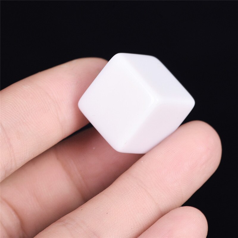 10PCS/Lot Other Game Accessories White 16mm Gaming Dice Standard Six Sided Square Corner Die For Birthday Parties