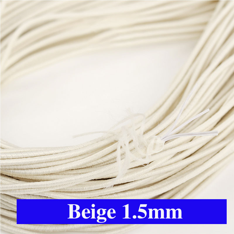 Cuerda elástica fuerte de 1,5mm, banda elástica colorida de , cordón de goma para costura DIY, joyería, manualidades, accesorios