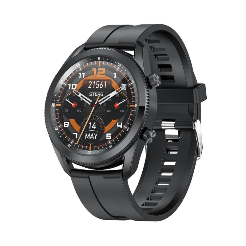Smartwatch Mannen Full Touch Multi-Sport Modus Met L61 Smart Horloge Vrouwen Fitness Hartslagmeter Bluetooth Oproep Voor ios Android: black