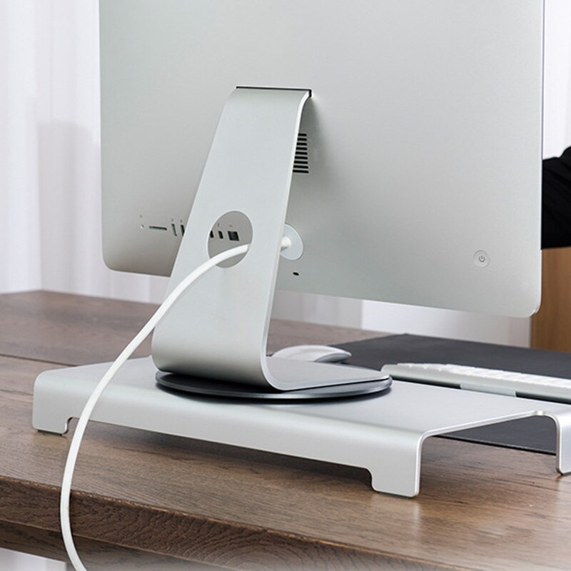 360 Rotation Computer Monitor Base Disc Non-Slip Laptop Notebook Aluminum Alloy Stand Dock for Television Projector