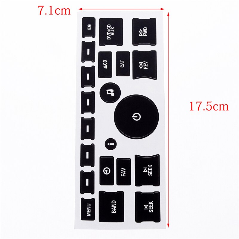 1 Pcs Radio Dash Button Repair Kit Decal For Chevrolet Silverado Cadillac Tahoe Escalade Buick Enclave GMC Acadia GM Vehicles