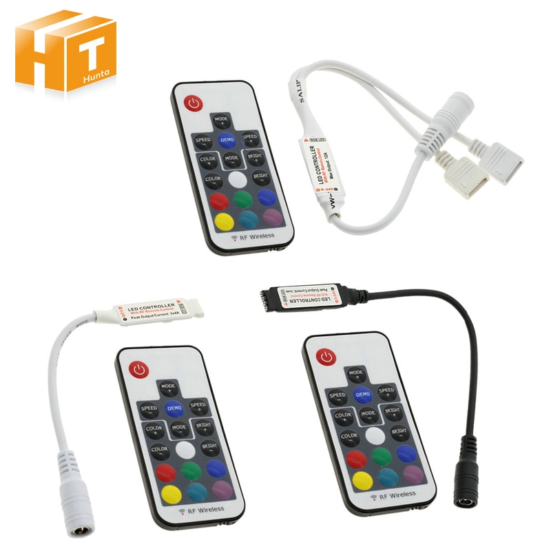 Mini Led RGB Remote Controller DC12V 17key RF Wireless Controller For RGB Led Strip Tape Lighting