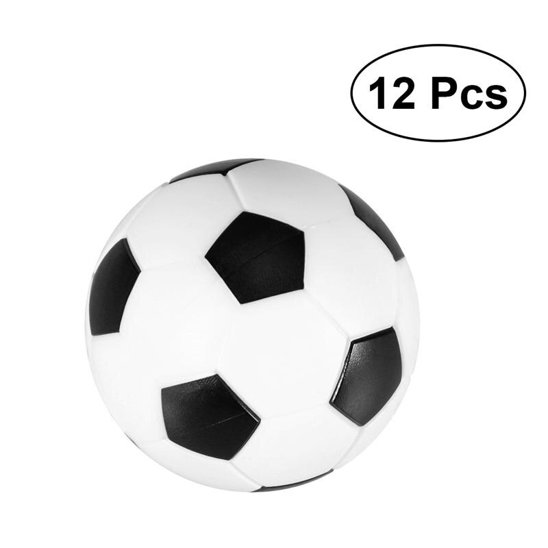 12pcs 36MM Sport Football Table Replacement Black and White Tabletop Soccer Balls Game Table Size Foosball Table Soccer