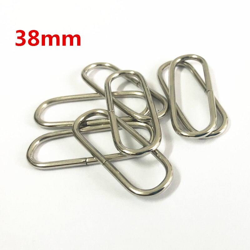 100 stücke metall Oval Ring Uhr bekleidungs Schnallen DIY Zubehör Nähen 16mm 20mm 25mm 32mm 35mm 38mm 50mm 65mm: Nickel