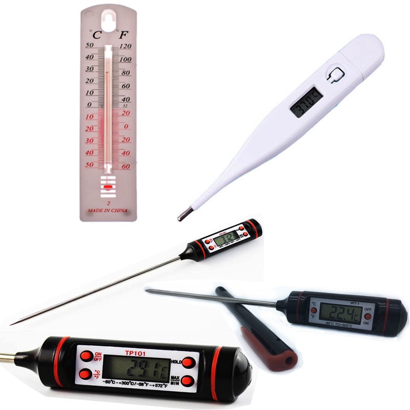 Digitale keukenthermometer voor huishoudelijk gebruik, praktische aan de muur bevestigde hygrometer, duurzame buitensonde, bbq-thermometers