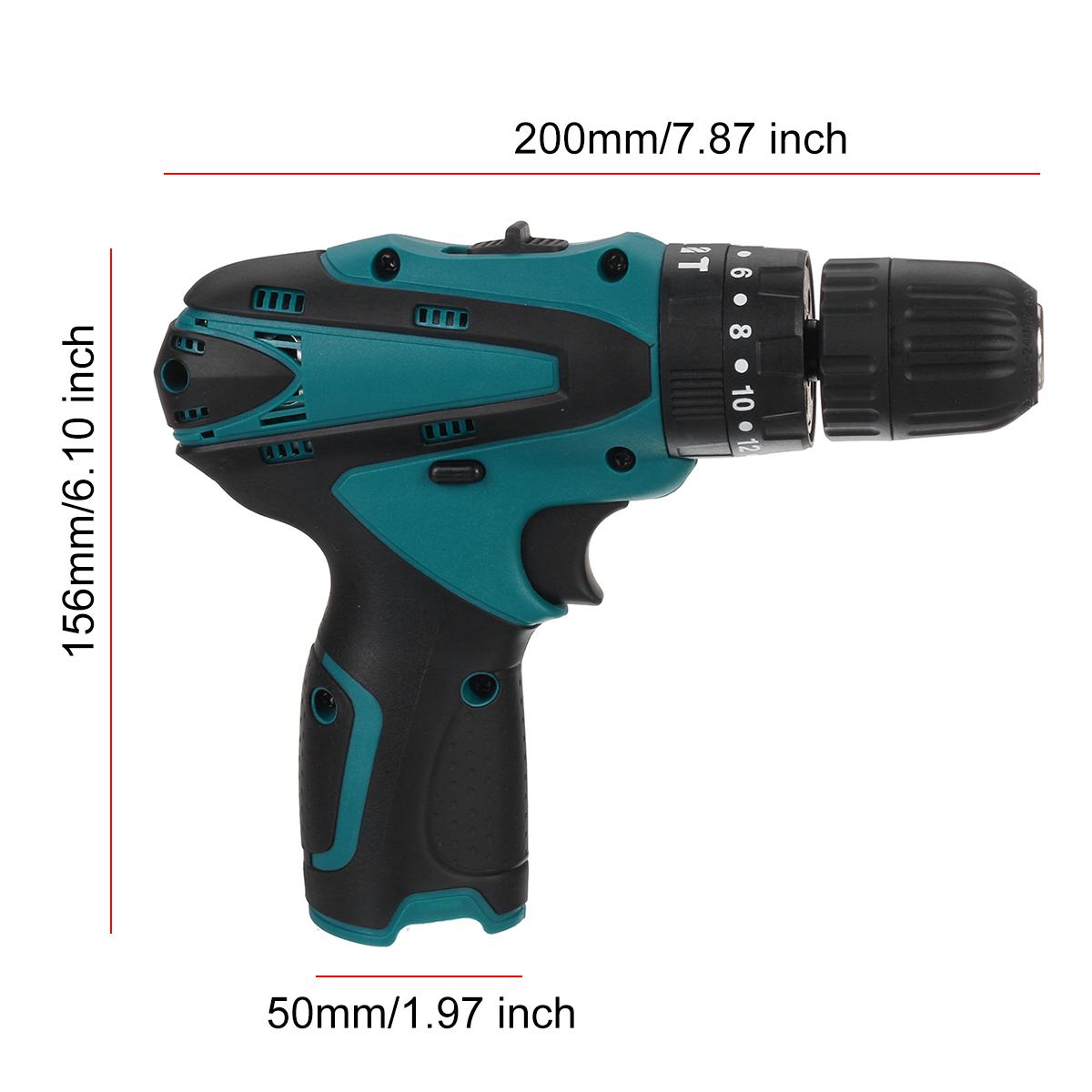 Perceuse visseuse électrique sans fil Drillpro 2 vitesses sans fil 18 + 3 couple outil de visseuse électrique pour batterie 10.8V Makita 5000 tr/min 10m