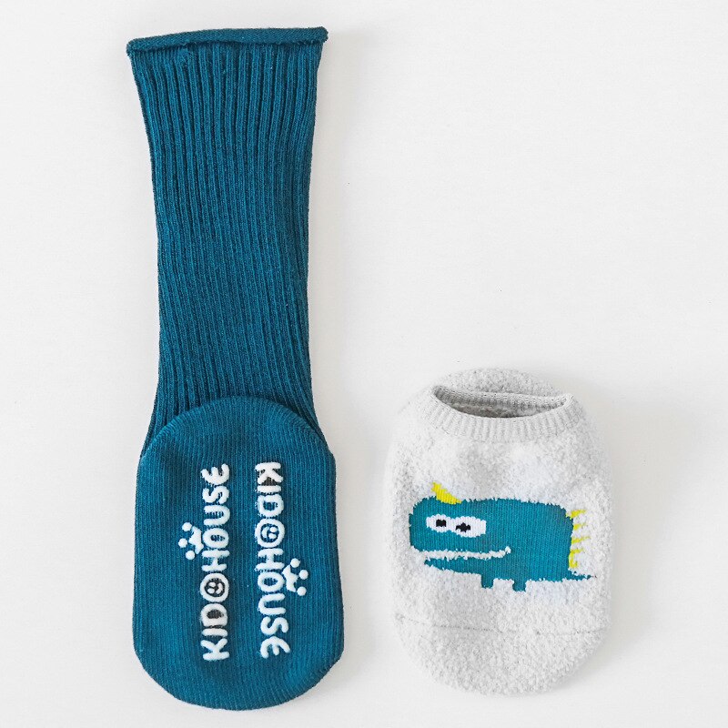 Warmom Knie Hoge Babysokjes Pasgeboren Sokken Voor Meisjes Katoen Cartoon Baby Jongens Sokken Anti Slip Casual Baby Been warmers: C / for 0-1years