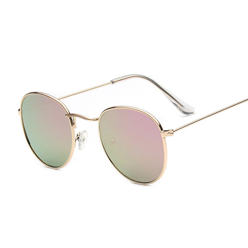 Gafas De Sol redondas clásicas para hombre, gafas De Sol De conducción con montura pequeña Vintage, gafas De Sol De De Retro para hombre, gafas De Sol negras: Rosa