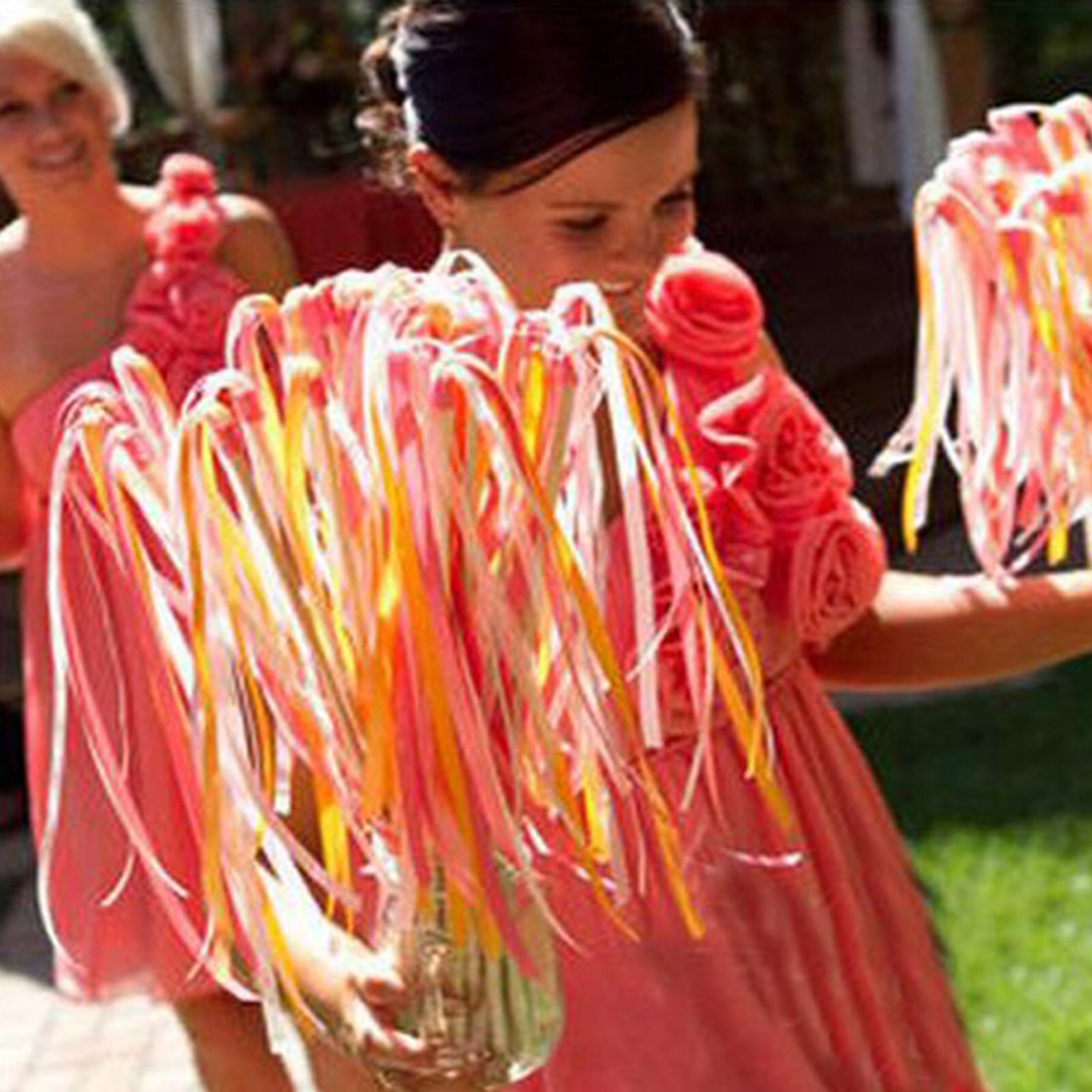 10 stuks handzaam lint met houten stokbel bruiloft feest rekwisieten decoratie interactief hulpmiddel groot goedkoop