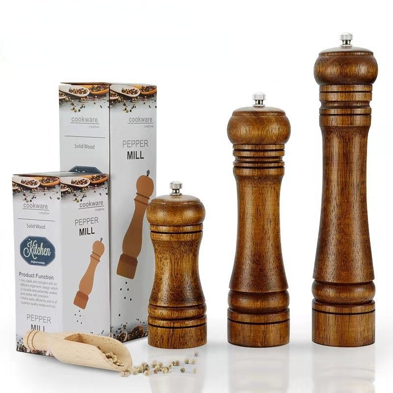 5 &quot;8&quot; 10 &quot;manuelle Pfeffermühle Holz Salz und Pfeffer Mühle Multi-zweck Menage Küche Werkzeug mit Würze Spender