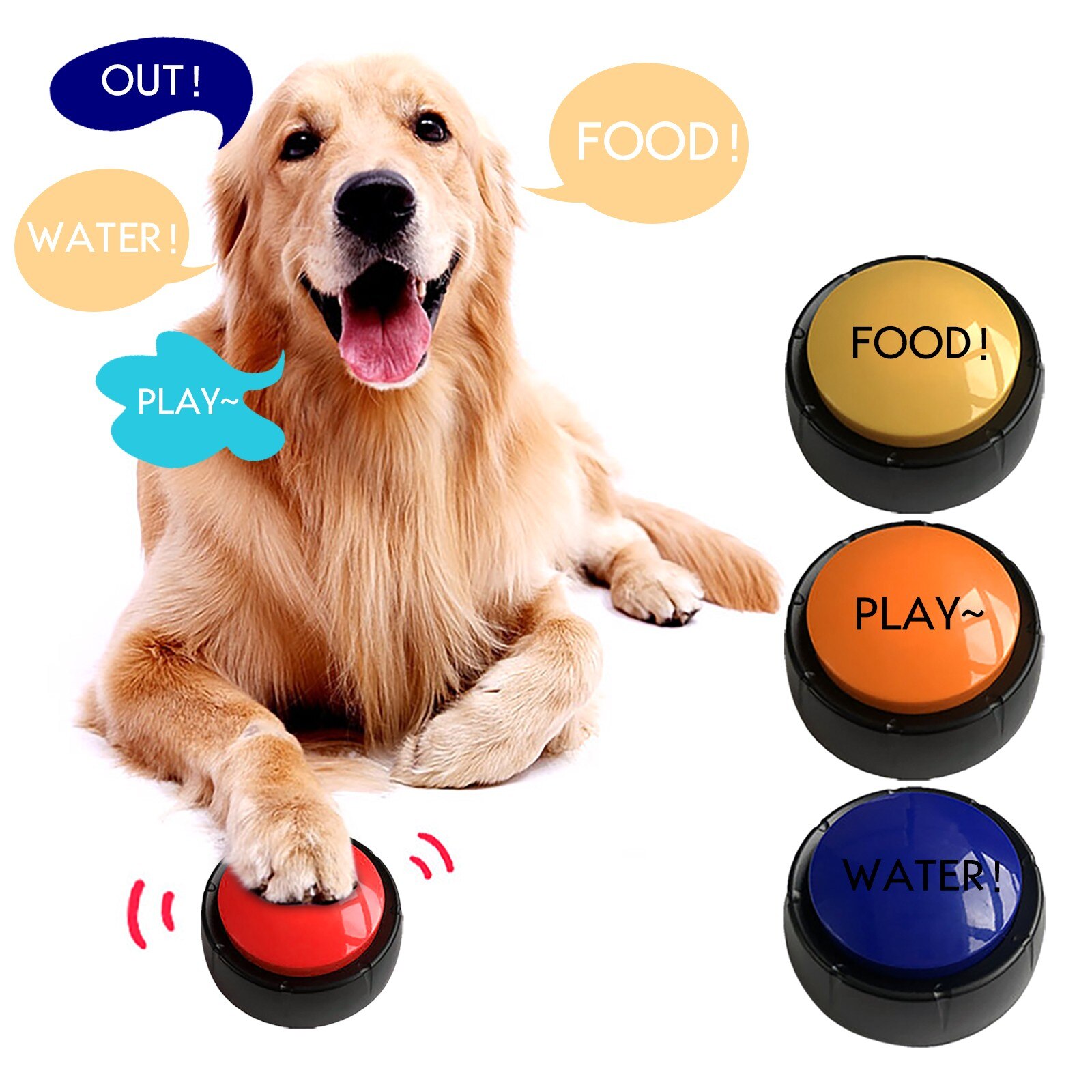Dog Pet Bell Supplies Trainer Bells Training Cat Dog Toys Dogs Training Talking Pet Answers Response Training Equipment