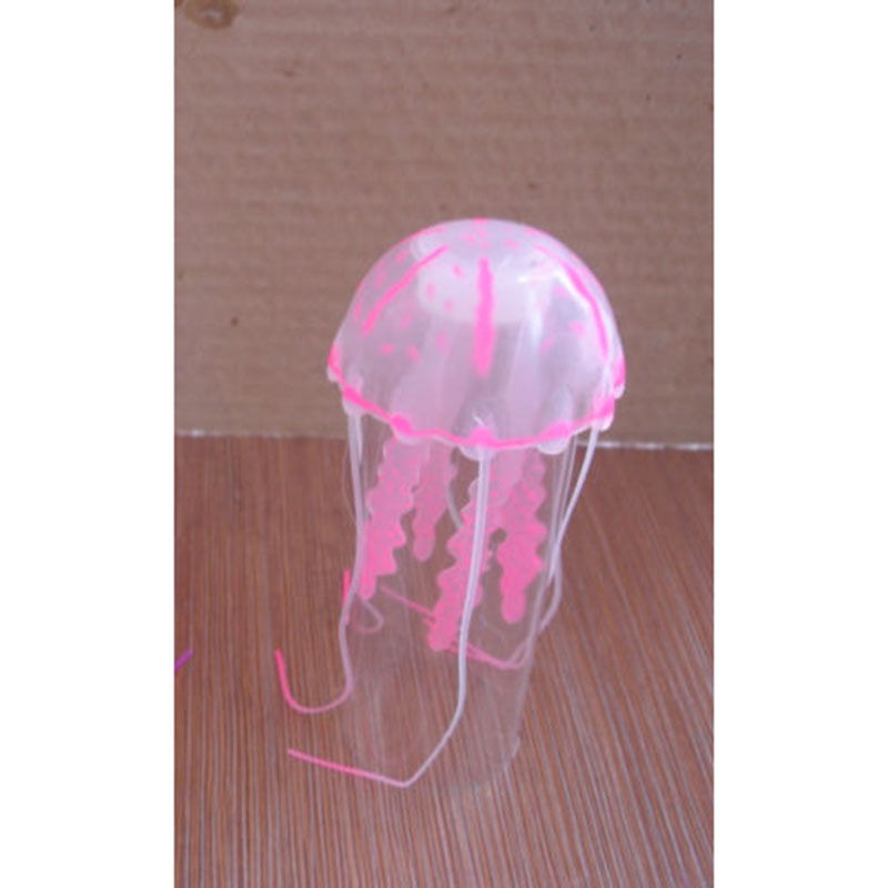 glühend-effekt Künstliche Quallen Aquarium Aquarium Dekoration Mini U-Boot Ornament Unterwasser Haustier Dekor: Rosa