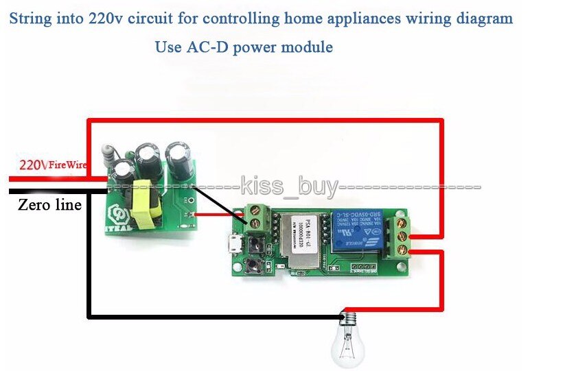 Sonoff WiFi inalámbrico interruptor inteligente relé Módulo 5 v para Smart Home Apple Android