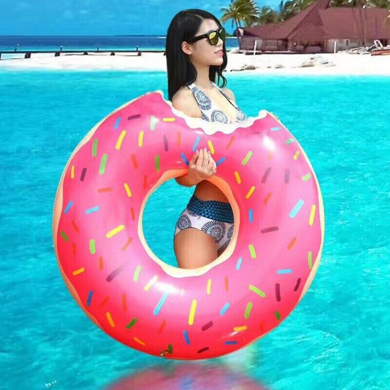 Piscina círculo Donut seguridad colorido espesar flotante de verano de playa al aire libre playa Donut piscina Círculo