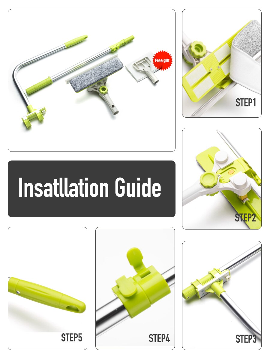 Upgraded Telescopic High-rise Window Cleaning Glass Cleaner Brush for Washing Window Dust Brush Household Cleaning Tools