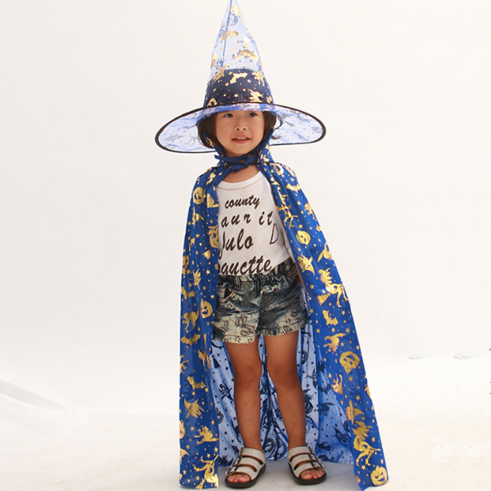Halloween mantel barnkalas barn cosplay häxa kläder rollspel hatt rolig kväll fest mantel ropa mujer pumpa barn kläder