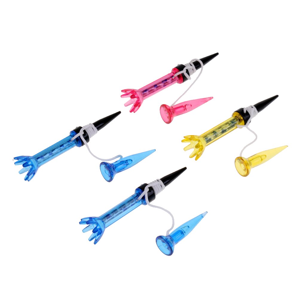 4 Pieces Magnet Tee 80mm Flexible Golf Tees With Anchor Random