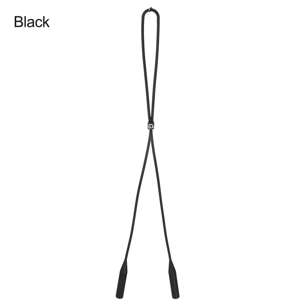 1PC Silikon Brillen Schlüsselband Gläser Kette Sonnenbrillen Band Sport Band Kabel Halfter Für freundlicher Erwachsene Auge Zubehör: C-54 cm Schwarz
