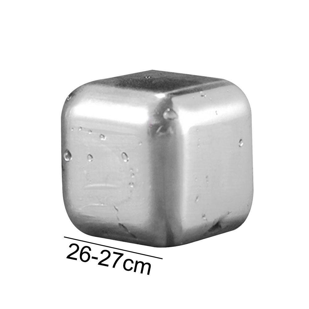 Cubos de hielo cuadrados de acero inoxidable para whisky, Enfriador de bebidas de vino tinto, suministro de Bar, 1 ud.