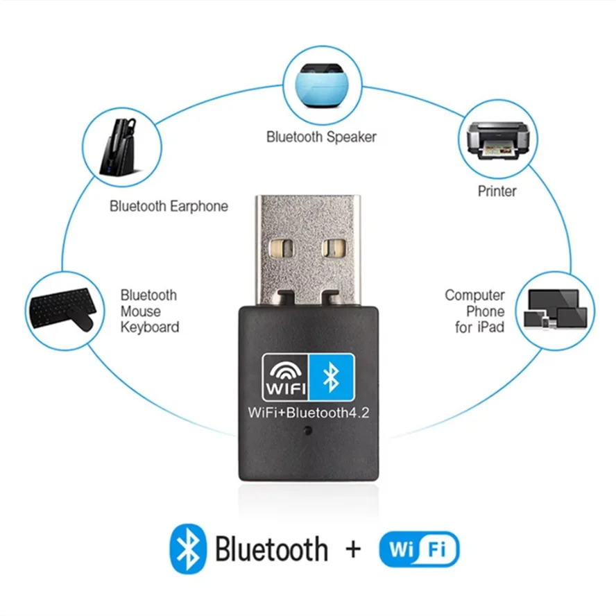 2 en 1 USB Wifi Bluetooth 150Mbps USB WiFi Bluetooth adaptador 2,4 Ghz transmisor receptor externo inalámbrico RTL8723BU WiFi Dongle