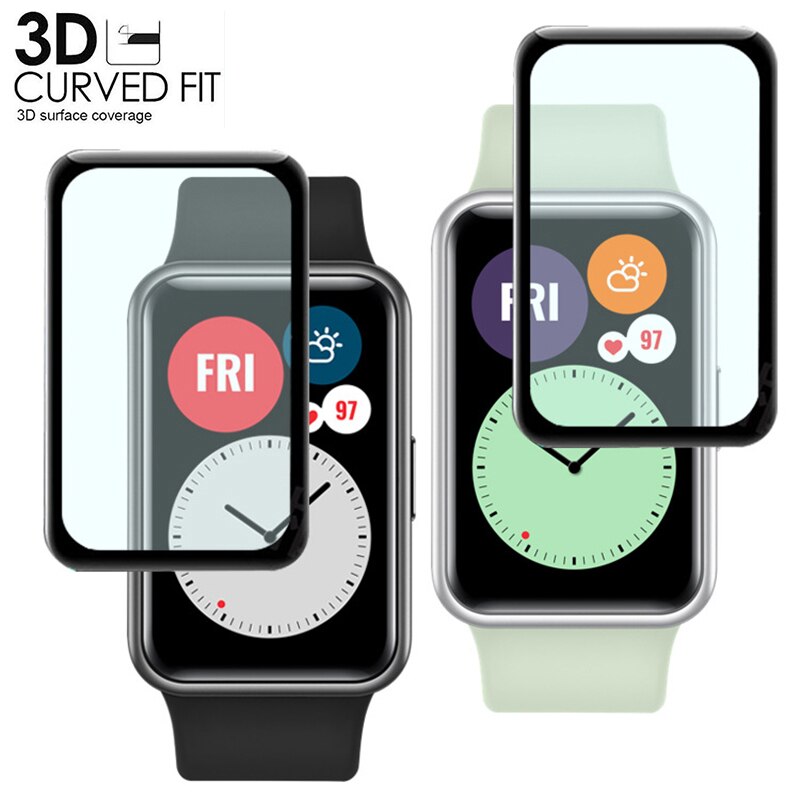 3d gebogen, volledig omrande beschermfolie voor de huawei watch fit/honor watch es smartwatch
