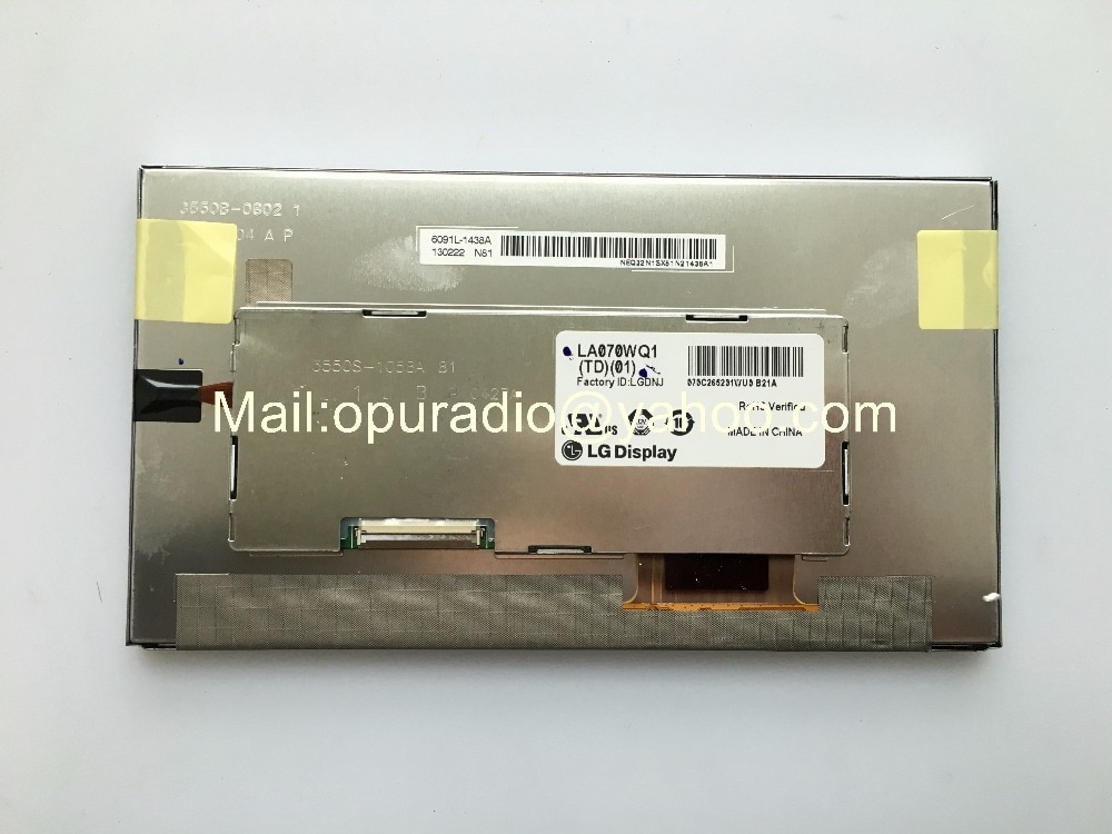 Merke l .g 7 tommers lcd-skjerm  la070 wq 1-td01 la070 wq 1-td02- skjerm for mercedes buick bosch opel car navigasjons lcd-skjerm