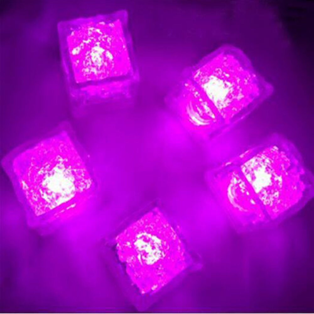 Veilleuse, glaçons colorés capteur tactile | 12 pièces, glaçons colorés, capteur tactile, eau sensorielle, lumineuse, Bar essentiel, glace Cool: Purple