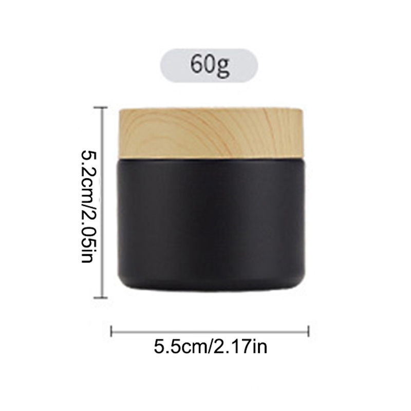 Plastic Lid Empty Jars Black Glass Cream Jar Cosmetic Container 10/30/60g Glass Bottle Make Up Container Travel Cosmetic Jars: Chocolate