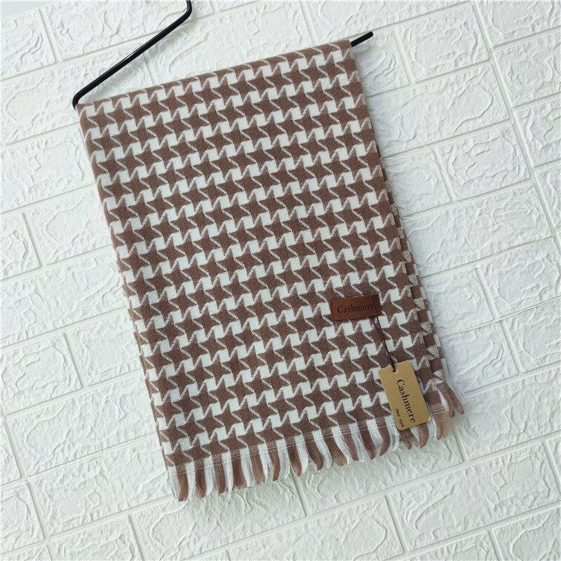Pied-de-poule geruite sjaal voor dames, warmere winter kasjmier pashmina sjaals, dikke dekens, omslagdoeken, foulards, sjaals, bandana's: Zie grafiek 2