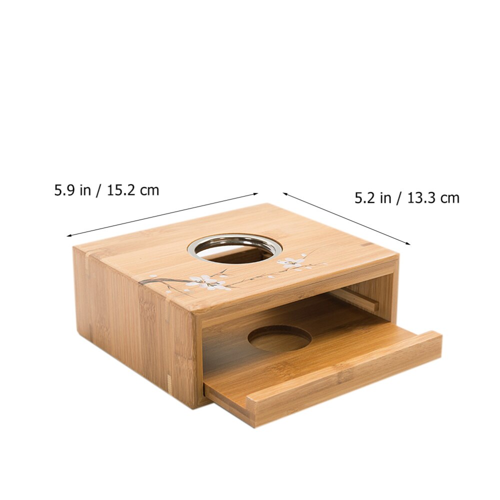Bamboe Theepot Warmer Praktische Theepot Kachel Thee Verwarmde Basis (Kaars)