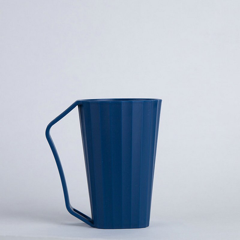 Brosse à dents tasse créative maison avec poignée deux couleurs lavage Portable Couple voyageant en plastique dent brosse tasse: blue