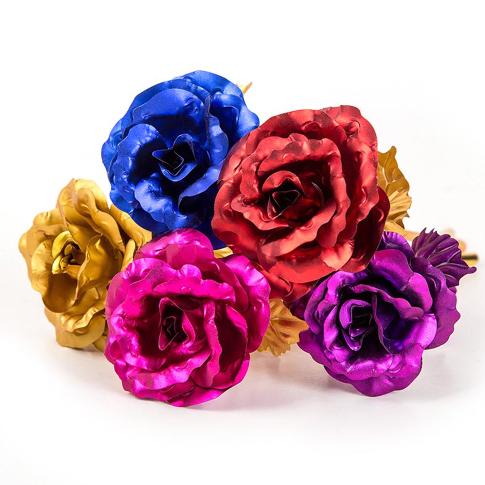 24K Gold Foil Rose Gold Rose Valentine's Day Wedding Anniversary Gold Foil Box Giveaway Small