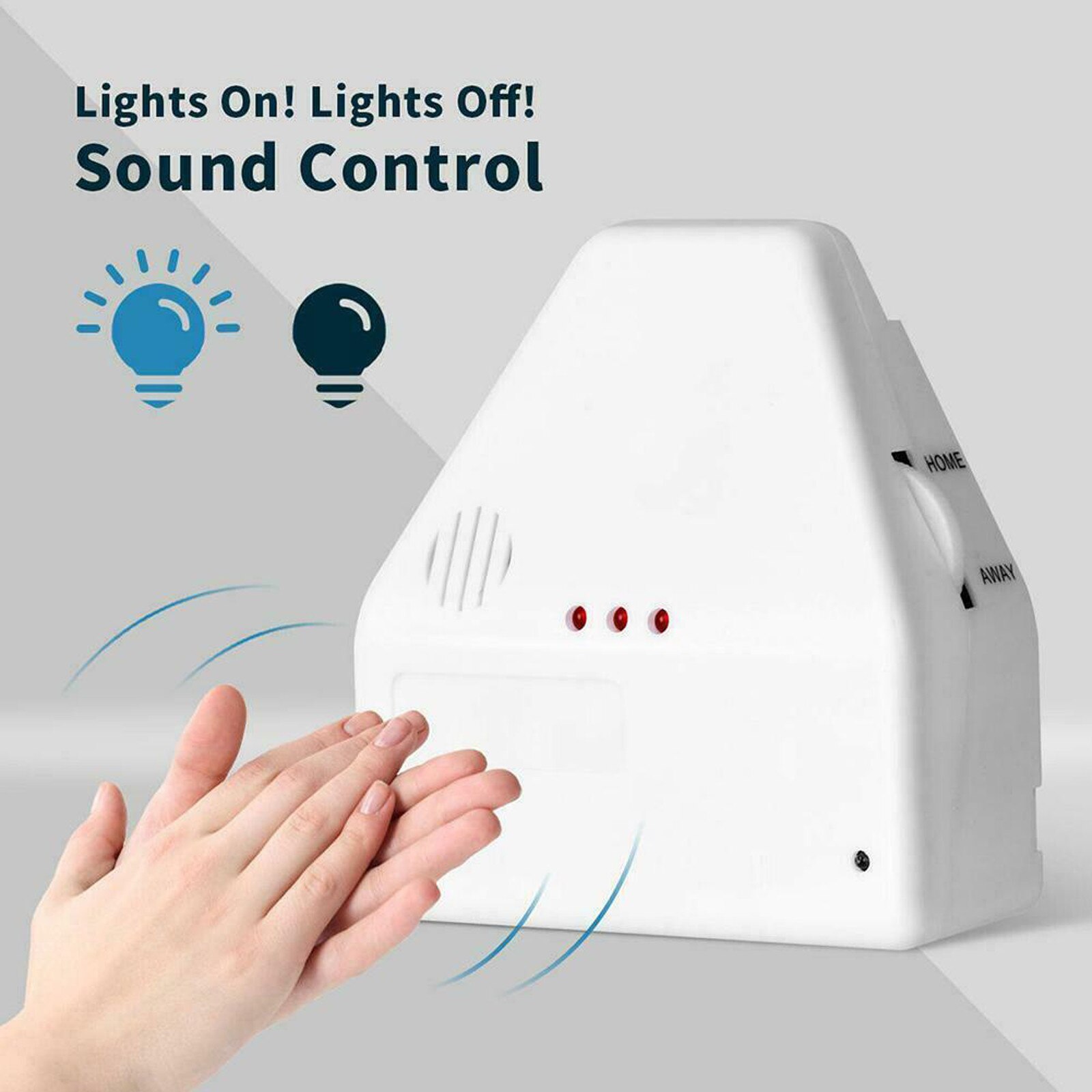 Universal Clapper Sound Activated Switch On / Off Clap Electronic Gadget Light Switch 110v Sound Control White Switch Розетка
