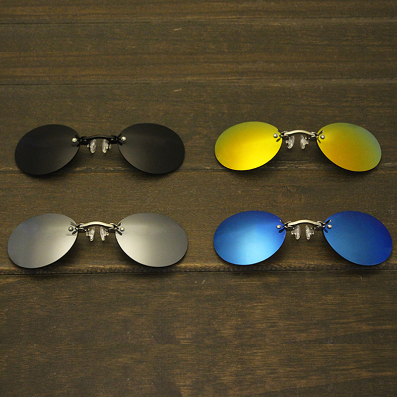 ISENGHUO Klassische Runde Clip Auf gläser Matrix Morphus Sonnenbrille Matrix Sonnenbrille Film sonnenbrille randlose sonnenbrille männer