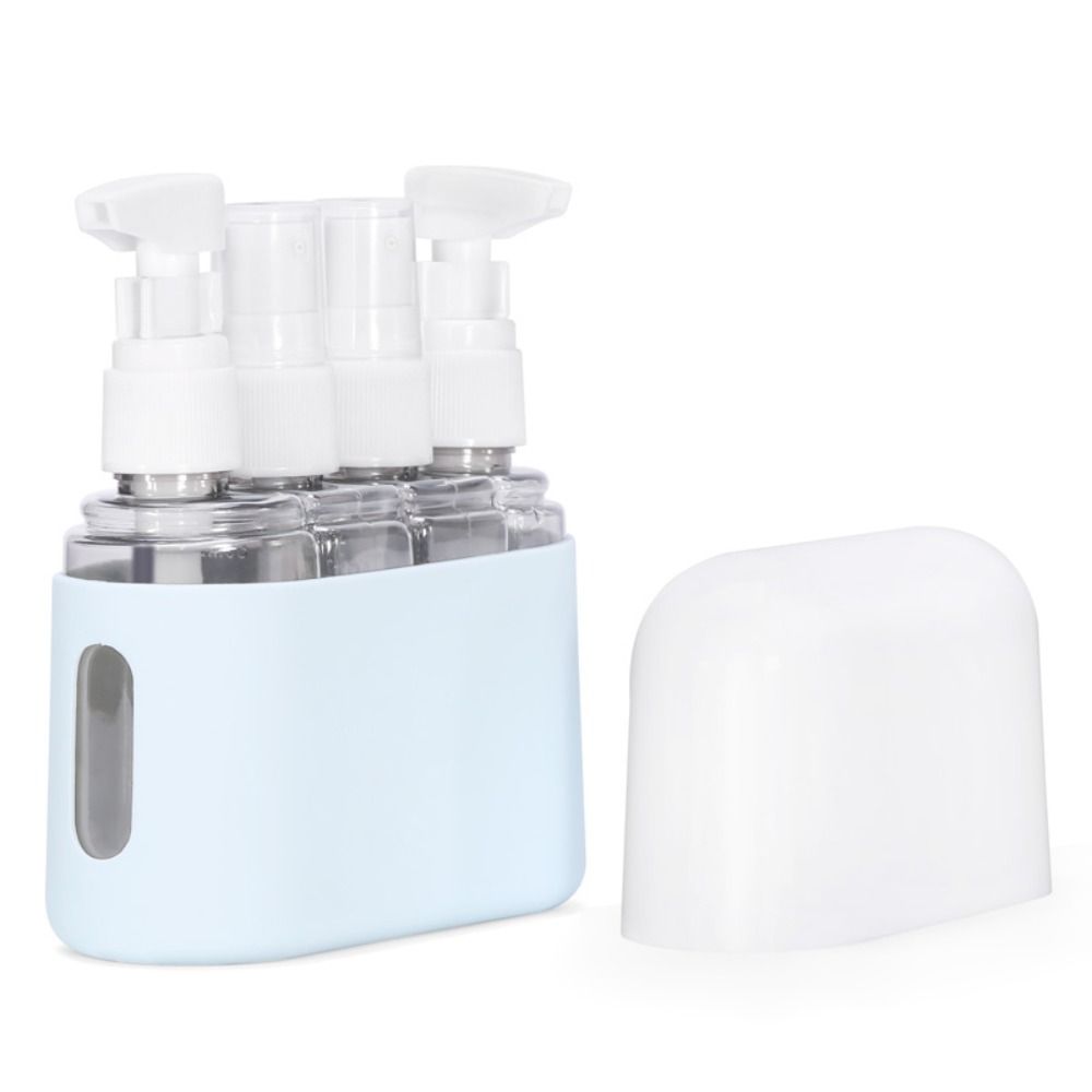 2/3/4 stk. genopfyldelige rejseflasker kombineret shampoo shower lotion dispenser tom sprayflaske kosmetikbeholdere med tragt: Multi