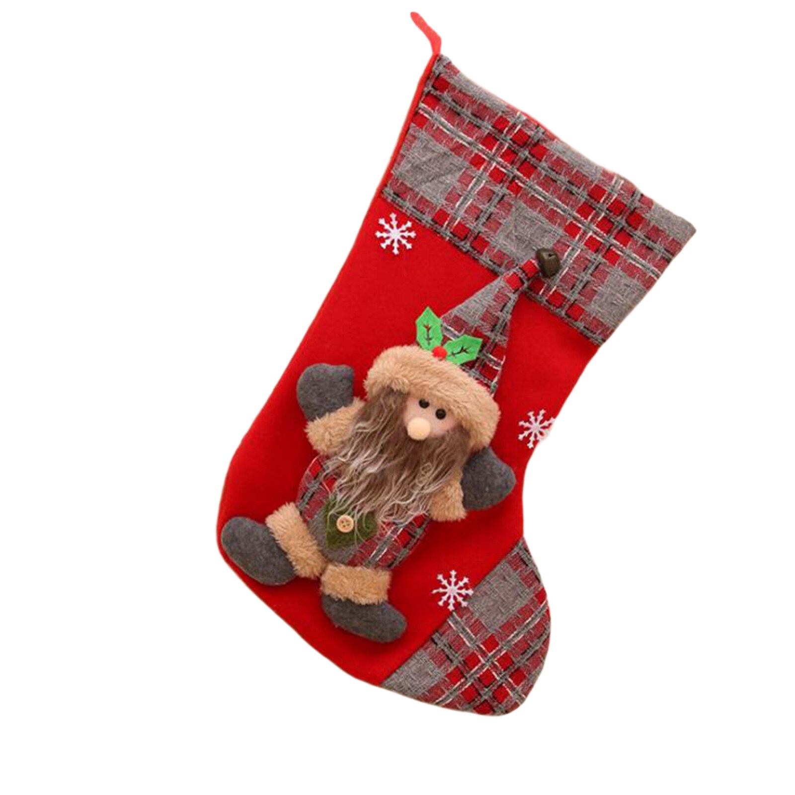 Saco de Papá Noel para decoración del hogar, bolsa de dulces colgante grande, adorno para árbol de Navidad y Año: A