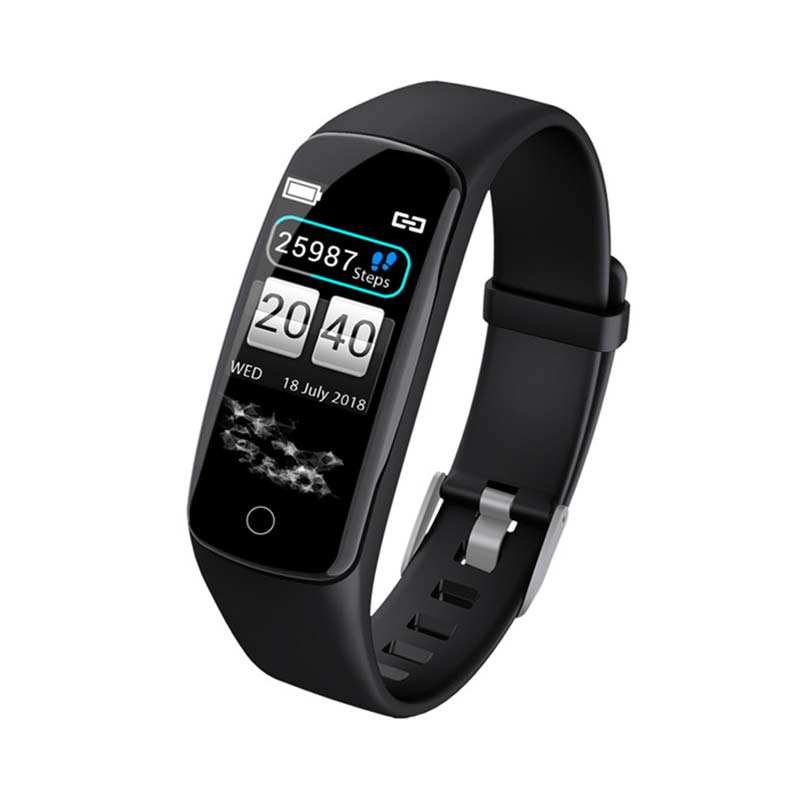 V8 Smart Armband Kleurenscherm Hartslag Bloeddruk Bloed Zuurstof Monitoring Sport Fitness Horloge: Black