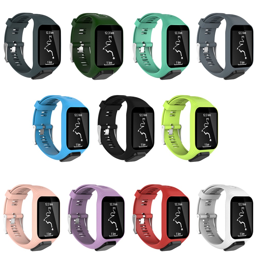 Repuesto de correa de muñeca de silicona para reloj GPS TomTom Runner 2 3 Spark 3
