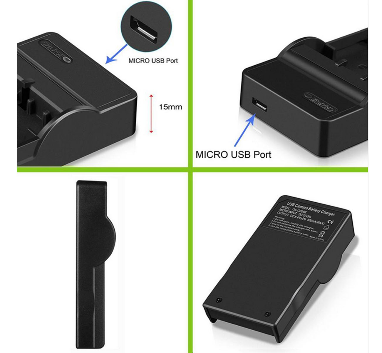 Battery Charger for JVC Everio GZ-E10, GZ-E15, GZ-E100, GZ-E105, GZ-E200, GZ-E205, GZ-E300, GZ-E305, GZ-E505 HD Camcorder