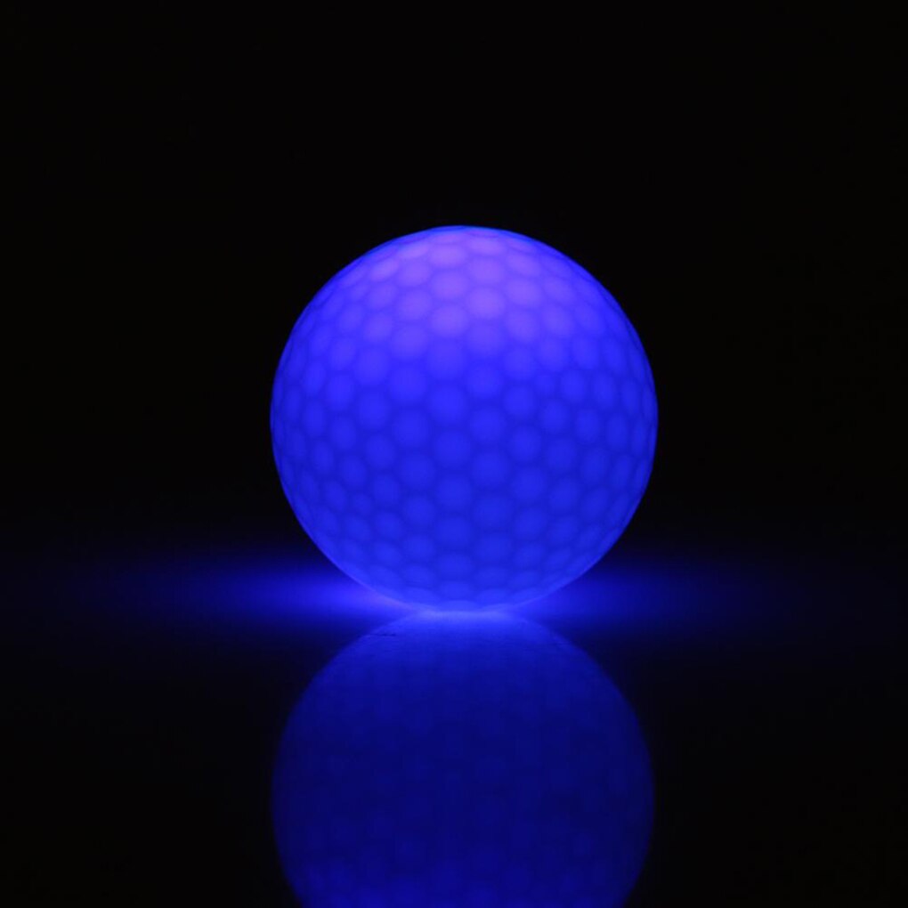 Elektronisk ledet gummi golfbold lysende glødende nat praksis golfbolde træning tilbehør: Blå