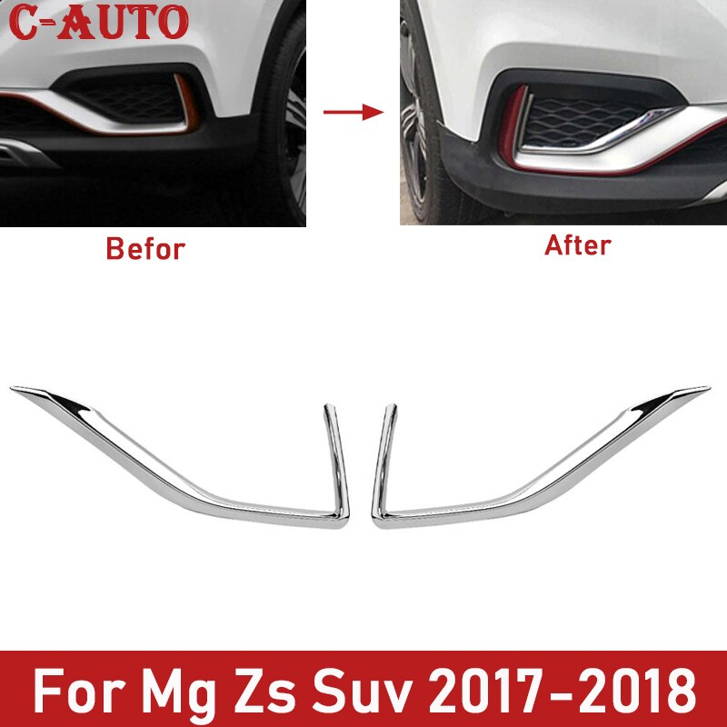 C-Auto 2 Stks/set Abs Chroom Auto Mistlicht Cover Trim Auto Accessoires Voor Mg Zs Suv Auto-Styling