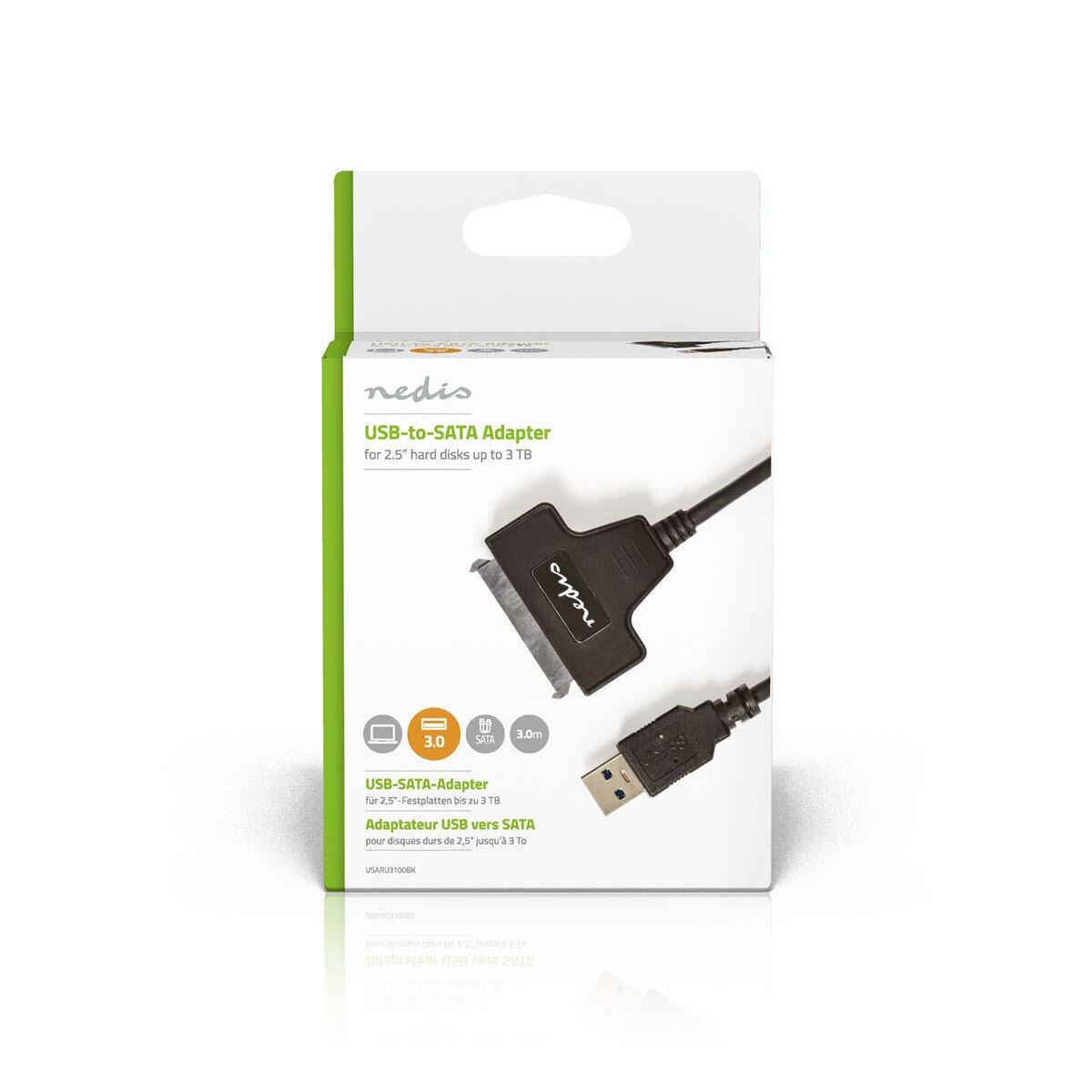 Nedis Hard Drive Adapter | Usb 3.0 | Sata | Voor 2,5 "NE550673977 Harde Schijven