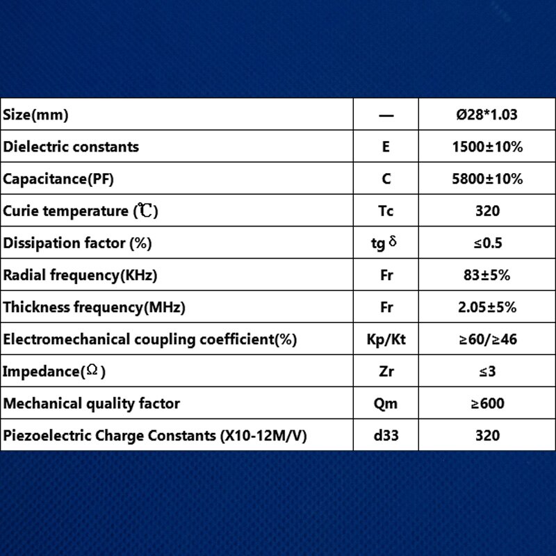Ultrasone Piëzo-Elektrische Keramische Disc 28x2MHz-PZT4 Piëzo Disc Pzt Kristallen Sensor Element Pzt Schoonmaken Zender Chips
