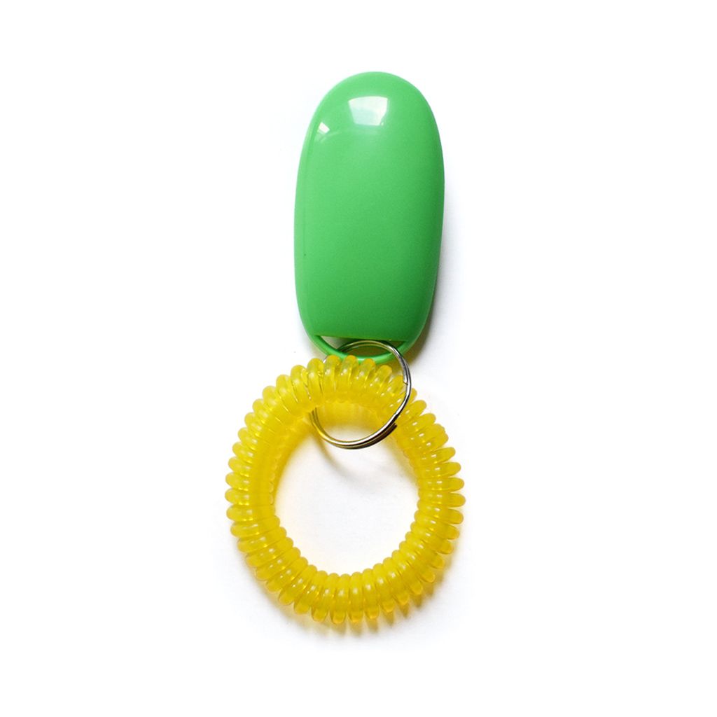 Mini Clicker pour chien de , jouets d'entraînement pour animaux de compagnie, accessoires d'obéissance, son avec dragonne: emerald
