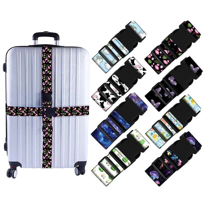 Ceinture d'emballage antivol pour bagages, sangle de bagage réglable, sangle croisée, valise, environnement, accessoires de bagage
