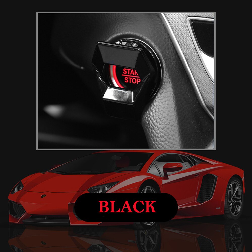 Car Engine Start Stop Switch Button Cover Decorative Auto Accessories Push Button Sticky Cover Car Interior: C