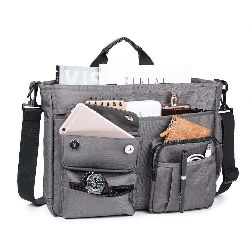 Business Laptop Bag 15-inch - Waterproof Nylon Briefcase for Men & Women - Travel Office Tote