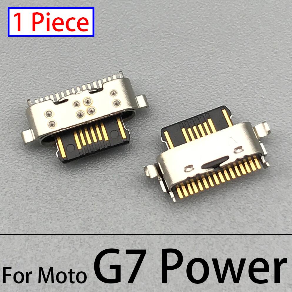 Conector de cargador USB tipo C, Conector de puerto de carga de datos para Motorola Moto G3 G4 G5 G5S G5S G6 G7 Plus G8 Power Play: Moto G7 Power